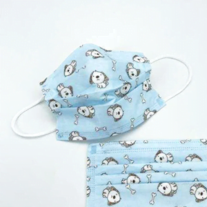 маска дитяча тришарова блакитна