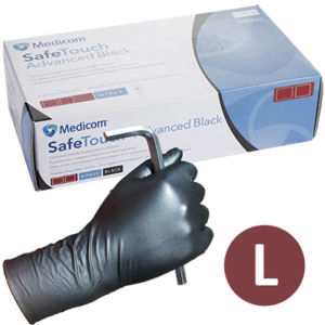 Рукавички нітрилові ЧОРНІ L